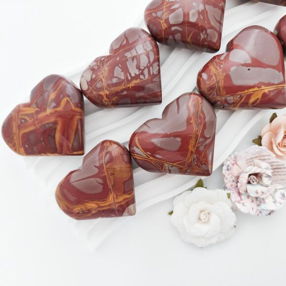 Noreena Jasper Heart Crystal Carving Protection Crystal - Picture 5 of 9